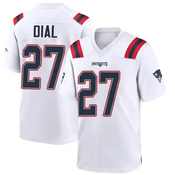 Men's Marcellas Dial Jr. New England Patriots Game White Jersey