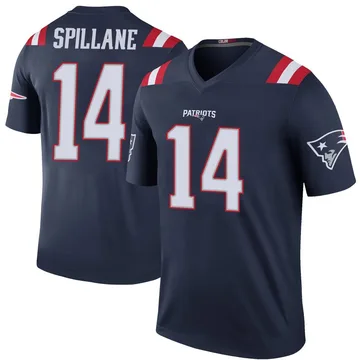 Men's Robert Spillane New England Patriots Legend Navy Color Rush Jersey