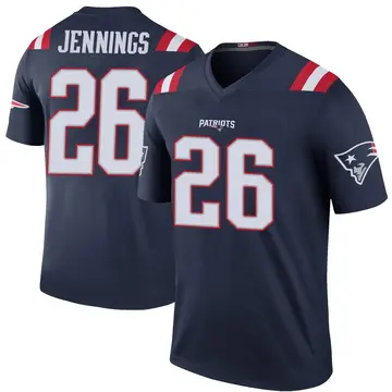 Men's Terrell Jennings New England Patriots Legend Navy Color Rush Jersey