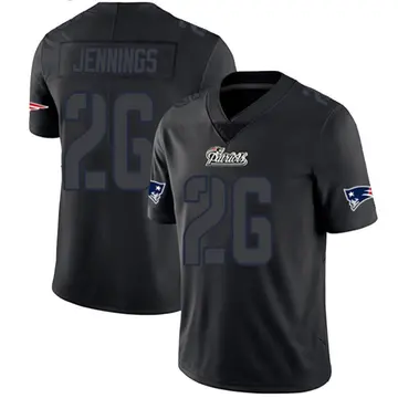 Men's Terrell Jennings New England Patriots Limited Black Impact Jersey