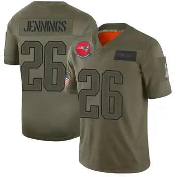 Men's Terrell Jennings New England Patriots Limited Camo 2019 Salute to Service Jersey