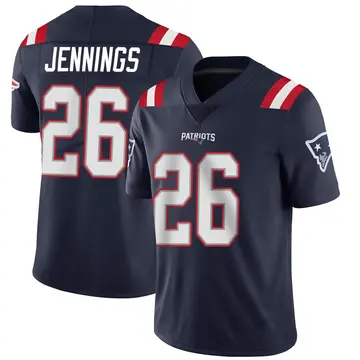 Men's Terrell Jennings New England Patriots Limited Navy Team Color Vapor Untouchable Jersey