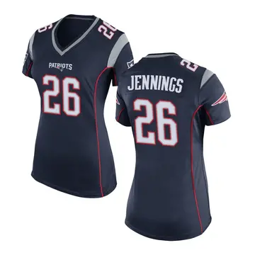 Women's Terrell Jennings New England Patriots Game Navy Blue Team Color Jersey