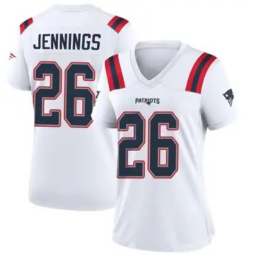 Women's Terrell Jennings New England Patriots Game White Jersey