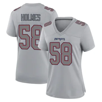 Women's Xavier Holmes New England Patriots Game Silver Atmosphere Fashion Jersey