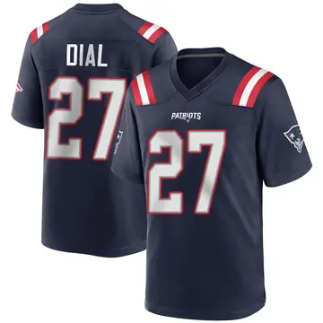 Youth Marcellas Dial Jr. New England Patriots Game Navy Blue Team Color Jersey