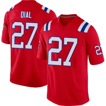 Youth Marcellas Dial Jr. New England Patriots Game Red Alternate Jersey