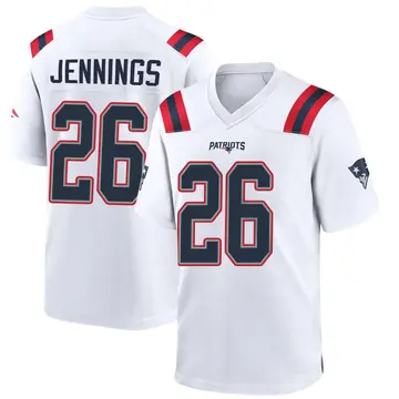 Youth Terrell Jennings New England Patriots Game White Jersey