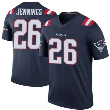 Youth Terrell Jennings New England Patriots Legend Navy Color Rush Jersey
